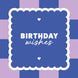 Birthday Wishes Modern Blue & Purple Card