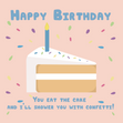 Cake & Confetti Birthday Confetti-exploding Greetings Card