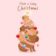 Capy Christmas - Cute Capybaras Confetti-exploding Greetings Card