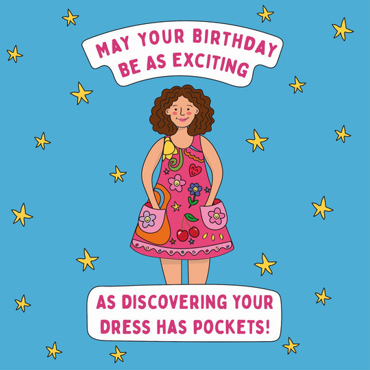 Dress With Pockets Funny Birthday Card