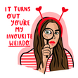Favourite Weirdo Confetti-exploding Greetings Card