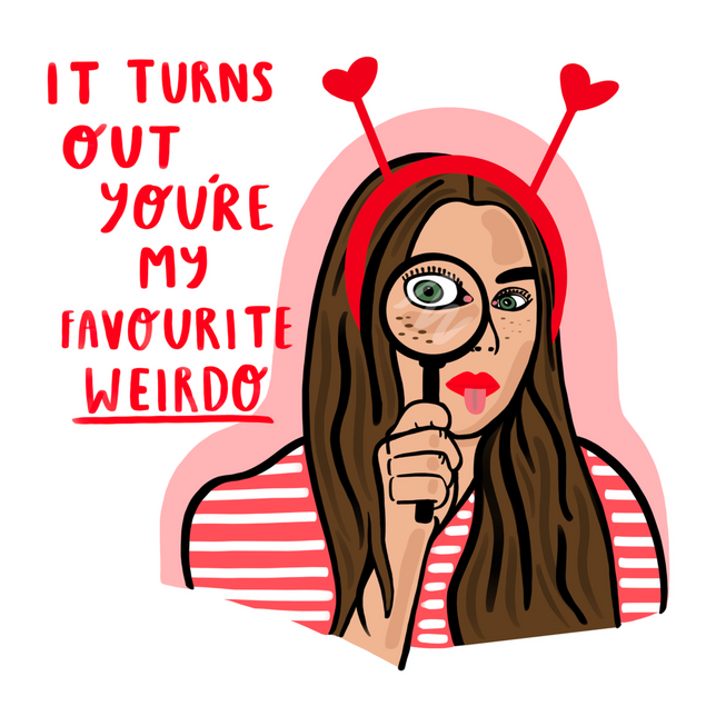 Favourite Weirdo Confetti-exploding Greetings Card