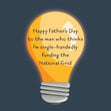 Funny National Grid Father's Day Card