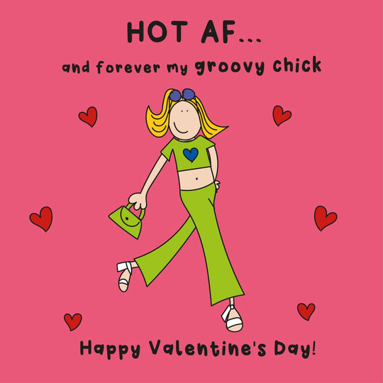 Groovy Chick Valentine's Day Card