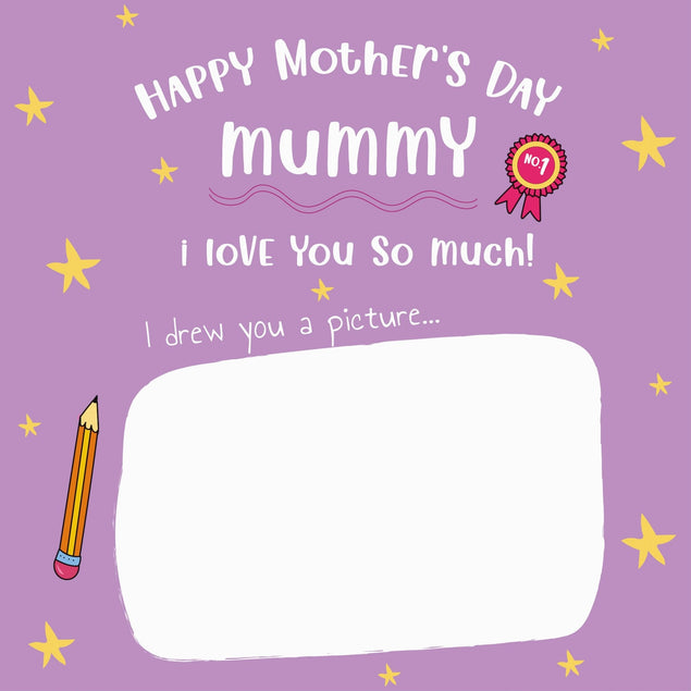 Mummy I Drew You A Picture Mother's Day Confetti-exploding Greetings Card