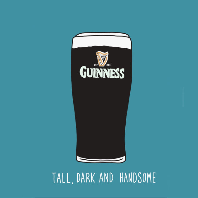 Tall, Dark And Handsome - Guinness-Themed Confetti-exploding Greetings Card
