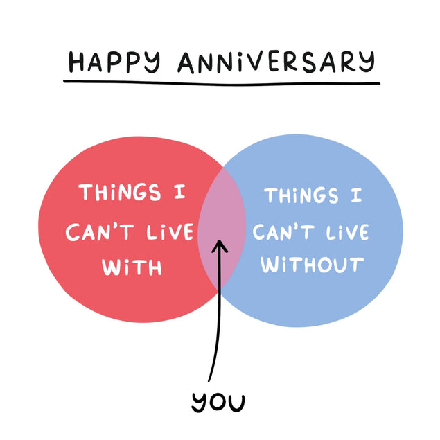 Can’t Live With Or Without You Funny Anniversary Confetti-exploding Greetings Card