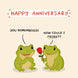 How Could I Froget? - Cute Frogs Anniversary Card