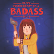 Happy Mother's Day To A Badass Mum Stranger Things Confetti-exploding Greetings Card