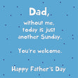 Just Another Sunday Father's Day Confetti-exploding Greetings Card