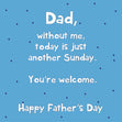 Just Another Sunday Father's Day Card