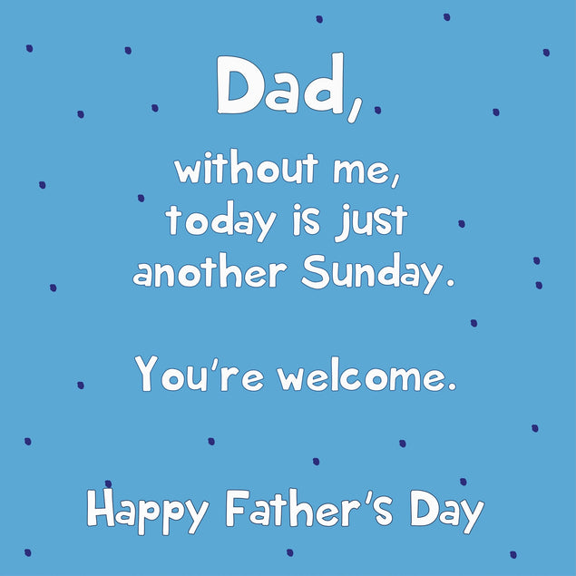 Just Another Sunday Father's Day Card