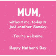 Just Another Sunday Funny Mother's Day Confetti-exploding Greetings Card