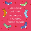 Love Leaves Socks On The Floor Confetti-exploding Greetings Card