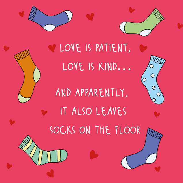 Love Leaves Socks On The Floor Confetti-exploding Greetings Card