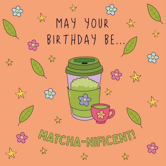 Matcha Birthday Card