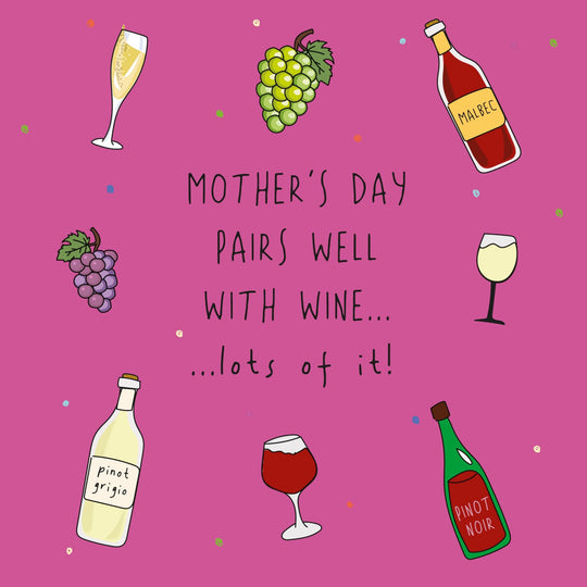 Mother's Day Pairs With Wine Card