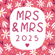 Mrs & Mrs 2025 LGBTQI+ Wedding Confetti-exploding Greetings Card