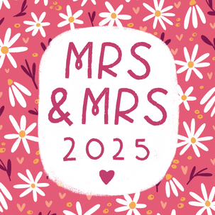 Mrs & Mrs 2025 LGBTQI+ Wedding Card