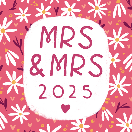 Mrs & Mrs 2025 LGBTQI+ Wedding Card