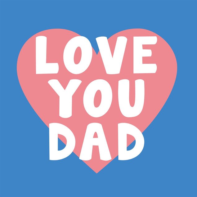 Love You Dad Pink Heart Confetti-exploding Greetings Card