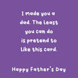Pretend You Like This Funny Father's Day Confetti-exploding Greetings Card