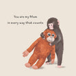 Punch The Monkey Macaque Mother's Day Confetti-exploding Greetings Card