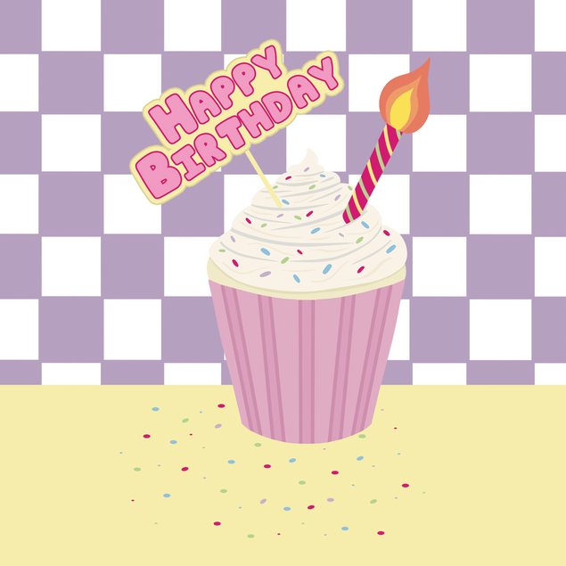 Happy Birthday Cupcake Confetti-exploding Greetings Card