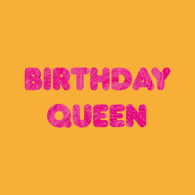 Birthday Queen - Minimalistic Confetti-exploding Greetings Card