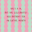 She's a 10 - Funny Birthday Confetti-exploding Greetings Card