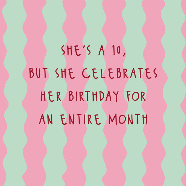 She's a 10 - Funny Birthday Card