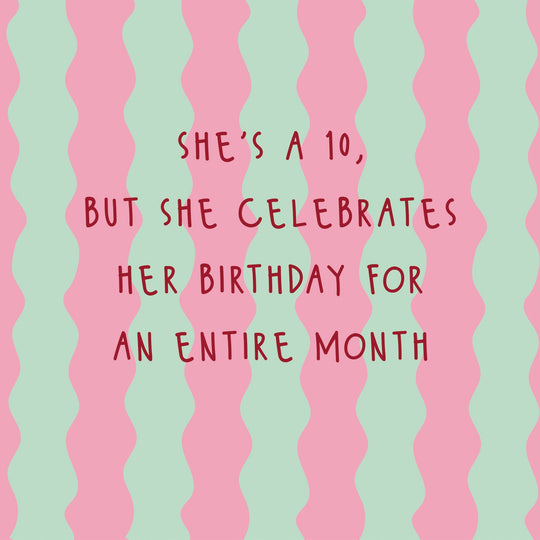 She's a 10 - Funny Birthday Card
