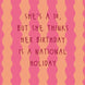 She's A 10 - Pink & Orange Stripes Funny Birthday Card