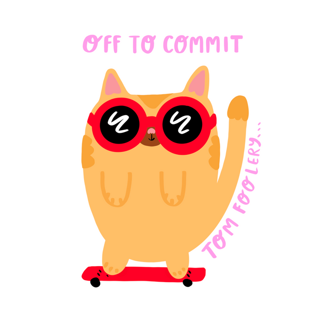Off To Commit Tom Foolery - Funny Confetti-exploding Greetings Card