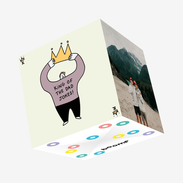 King Of The Dad Jokes! Confetti-exploding Greetings Card