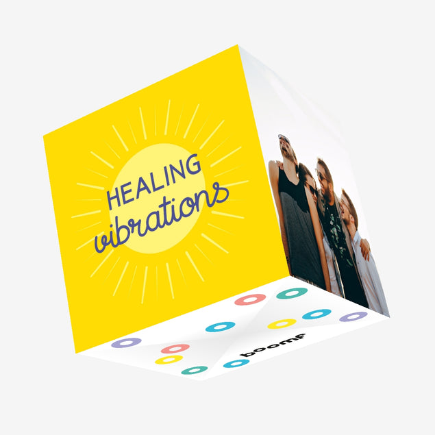Healing Vibrations Get Well Confetti-exploding Greetings Card