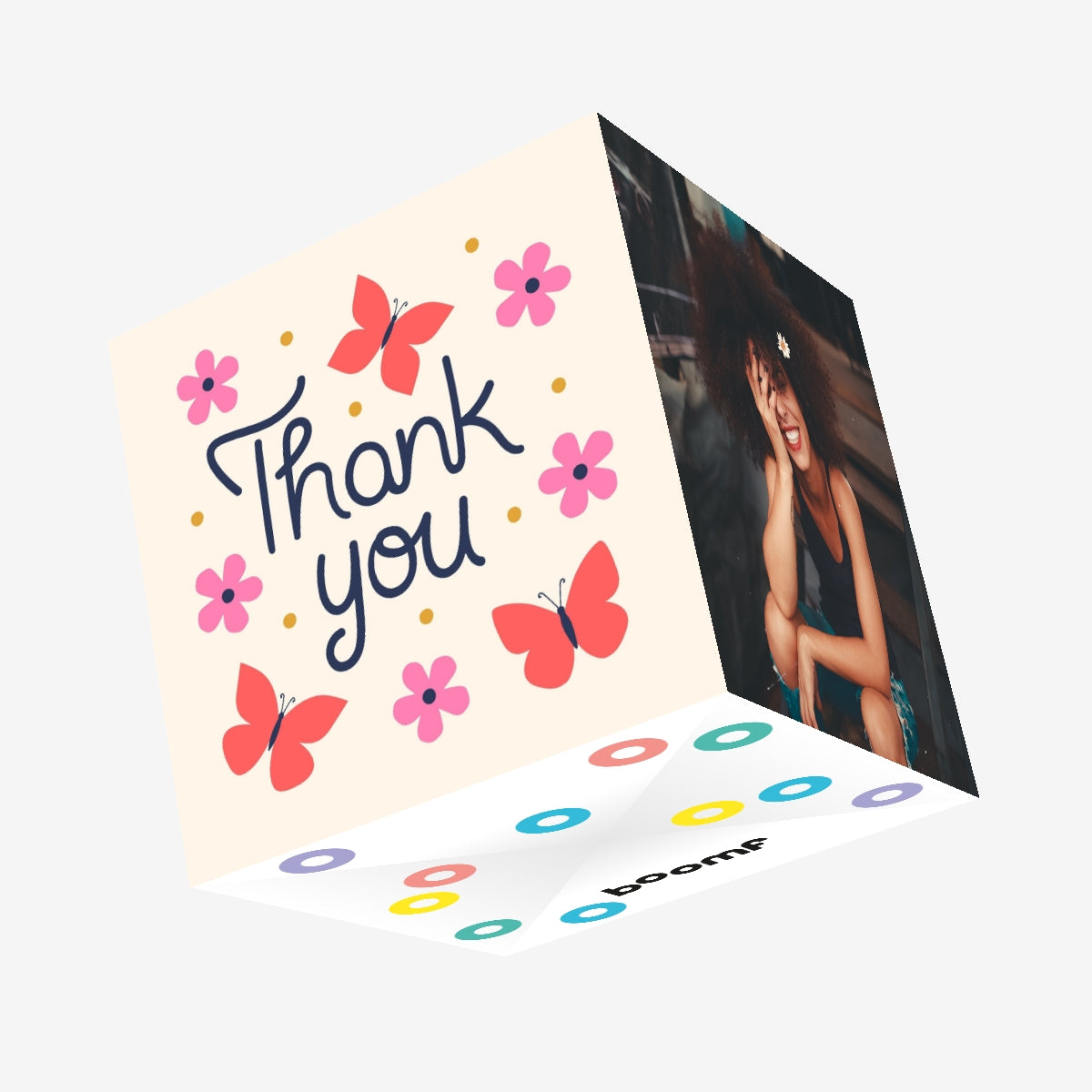 Thank You - Butterflies And Flowers Confetti-exploding Greetings Card ...