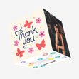 Thank You - Butterflies And Flowers Confetti-exploding Greetings Card