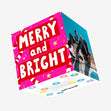 Merry and Bright Candy Cane Design Christmas Confetti-exploding Greetings Card