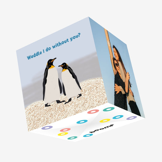 Waddle I Do Without You Love Confetti-exploding Greetings Card