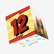 Age 12 Comic Book Number Birthday Confetti-exploding Greetings Card