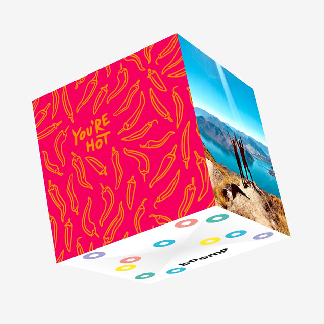 You're Hot Chilli Dark Pink Confetti-exploding Greetings Card