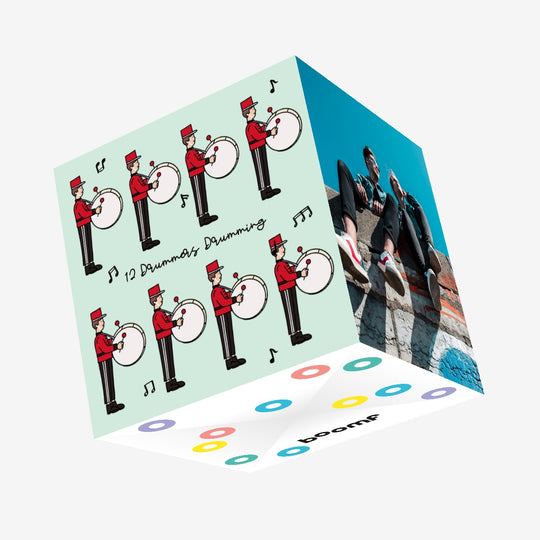 12 Drummers Drumming 12 Days Of Christmas Confetti-exploding Greetings Card