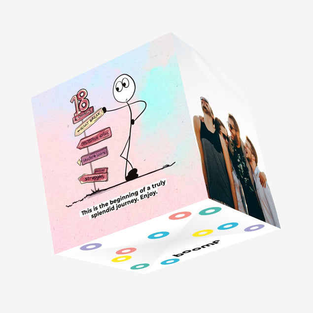 Splendid Paths Happy 18th Birthday Confetti-exploding Greetings Card