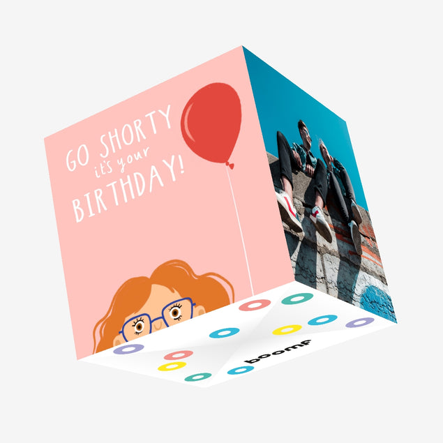 Go Shorty It's Your Birthday Ginger Girl Confetti-exploding Greetings Card