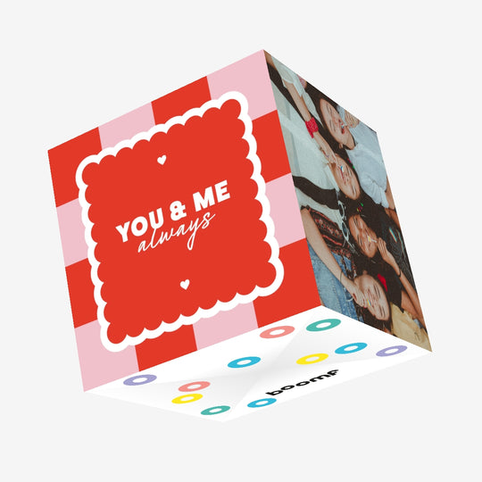 You And Me Always Modern Design Confetti-exploding Greetings Card