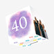 40th Birthday Purple Sky Confetti-exploding Greetings Card