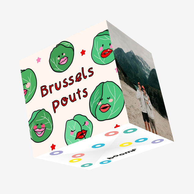 Brussels Pouts - Funny Pun Confetti-exploding Greetings Card