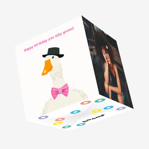 Happy Birthday You Silly Goose Funny Confetti-exploding Greetings Card