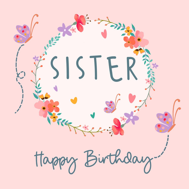 Sister Happy Birthday Confetti-exploding Greetings Card